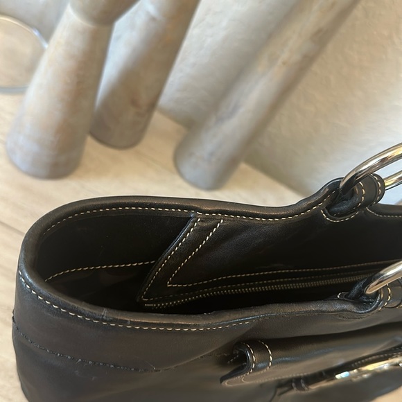 Authentic Coach SOHO Leather whipstitch Tote Style 5770 Black - Picture 5 of 13